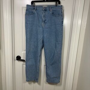 Everlane The Way High Straight Jeans Women’s 32 Long (14) Light Wash